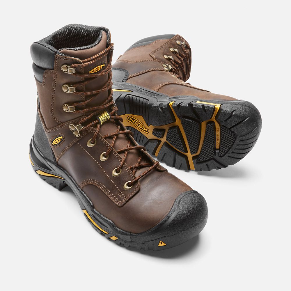 Botte de Travail Keen Homme Marron | Mt Vernon 8\" (Steel Toe) | AQDVB-9523